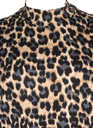 ZizziFLASH - Jurk met lange mouwen en col, Leopard Print, Packshot image number 2