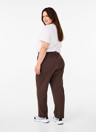 ZizziFLASH - Broek met rechte pasvorm, Chocolate Brown, Model image number 1