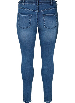 ZizziSuperslanke Sanna jeans met klinknagels, Blue Denim, Packshot image number 1