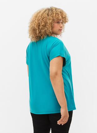ZizziTrainings T-shirt met korte mouwen, Deep Peacock Blue, Model image number 1
