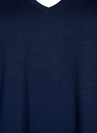ZizziBasic t-shirt met korte mouwen en v-hals, Navy Blazer, Packshot image number 2