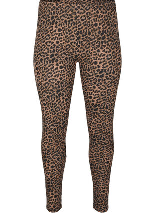 ZizziViscose leggings met print, DARK LEO AOP, Packshot image number 0