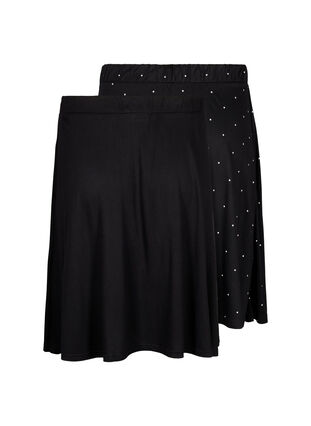 Zizzi2-pack rok van viscose, Black / Black W. dot, Packshot image number 1