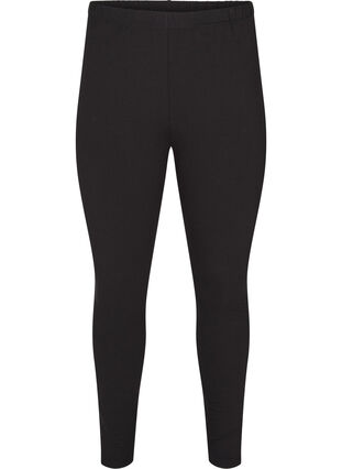 ZizziKatoenen legging met voering, Black, Packshot image number 0