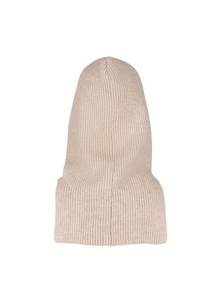 Zizzi Balaclava tricotée avec cordons, Silver Mink, Packshot image number 1