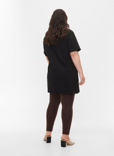 Zizzi Leggings basiques en viscose, Coffee Bean, Model image number 1