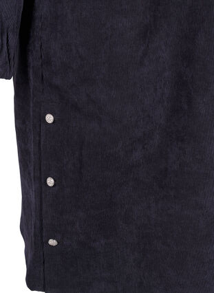 Zizzi Robe courte en velours avec poches, Black, Packshot image number 3