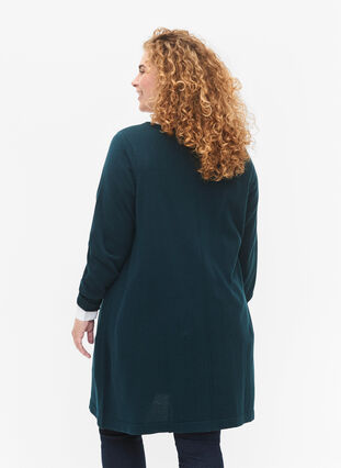 ZizziGebreide jurk in katoen-viscose blend, Reflecting Pond Mel., Model image number 1