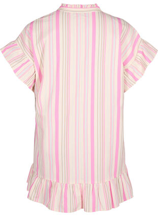 Zizzi Tunique motif floral en coton, Eggnog Multi Stripe, Packshot image number 1