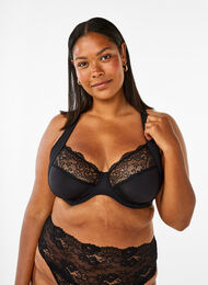 Soutien-gorge intégral avec bretelles rembourrées, Black, Model