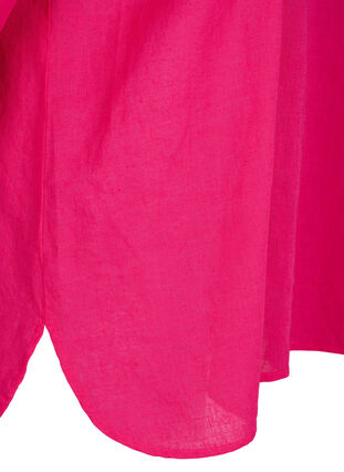 ZizziShirtblouse met knoopsluiting van katoen-linnenmix, Bright Rose, Packshot image number 3