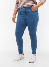 Jean Amy super slim taille haute, Light blue, Model