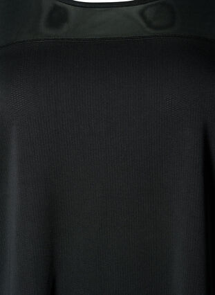 ZizziSportshirt met mesh en korte mouw, Black, Packshot image number 2