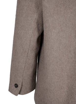 ZizziWollen blazer met geborstelde textuur, Desert Taupe Mel., Packshot image number 3