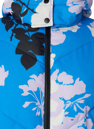 Manteau d'hiver long avec un imprimé floral, French Blue Comb, Packshot image number 2