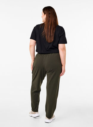 ZizziFLASH - Broek met rechte pasvorm, Peat, Model image number 1