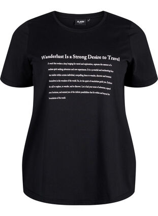 ZizziFLASH - T-shirt met motief, Black Wanderlust, Packshot image number 0
