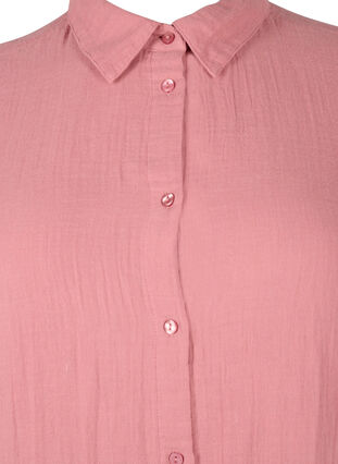 Zizzi Chemise longue en mousseline de coton, Old Rose, Packshot image number 2