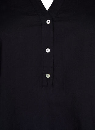 ZizziShirt blouse met broderie anglaise en 3/4-mouwen, Black, Packshot image number 2