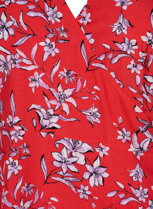 Zizzi FLASH - Robe portefeuille à manches courtes, Poinsettia Flower, Packshot image number 2