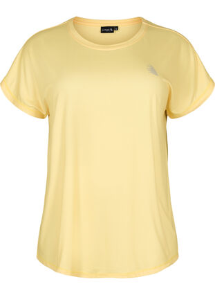 ZizziTrainings T-shirt met korte mouwen, Lemon Meringue, Packshot image number 0