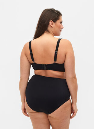 Zizzi Bas de bikini taille haute, Black, Model image number 1