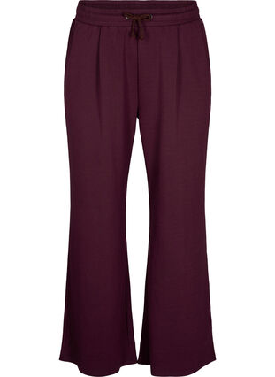 Zizzi Pantalon ample en modal mélange, Fig, Packshot image number 0