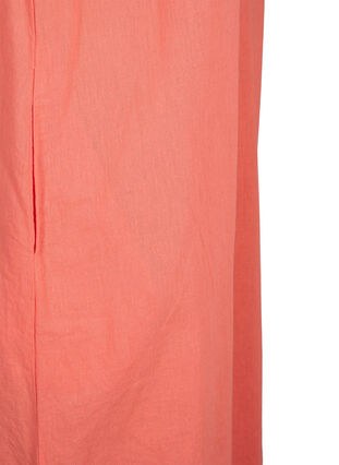 Robe sans manches en mélange de coton avec du lin, Living Coral, Packshot image number 3