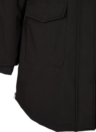 Zizzi Veste softshell résistante à l'eau avec doublure matelassée, Black, Packshot image number 3