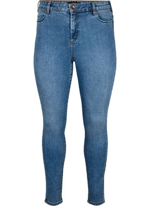 Zizzi Jean Amy taille haute et coupe super slim, Blue denim, Packshot image number 0