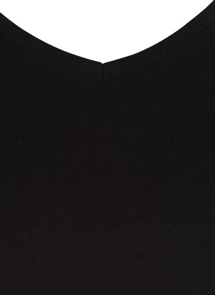 ZizziEffen basic T-shirt van katoen, Black, Packshot image number 2