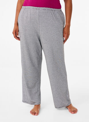 Zizzi Pantalon de pyjama à poches, Striped DGM , Model image number 2