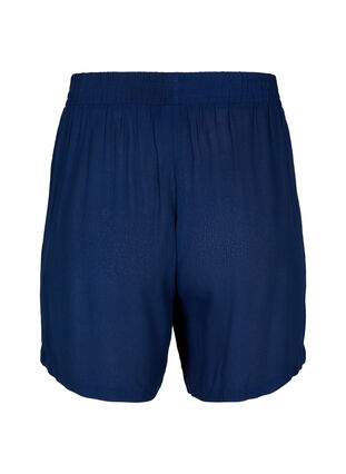 Zizzi Short taille haute en viscose, Medieval Blue, Packshot image number 1