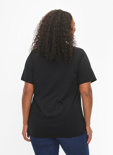 ZizziFLASH - T-shirt met motief, Black Lips, Model image number 1