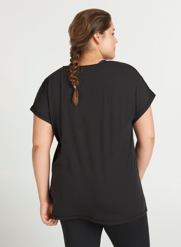 Zizzi T-shirt , Black, Model image number 1