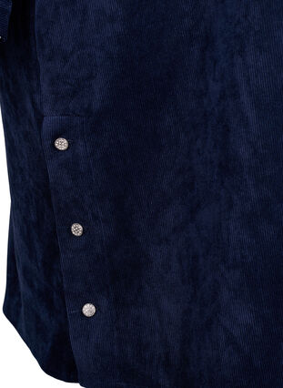 Zizzi Robe courte en velours avec poches, Medieval Blue, Packshot image number 3