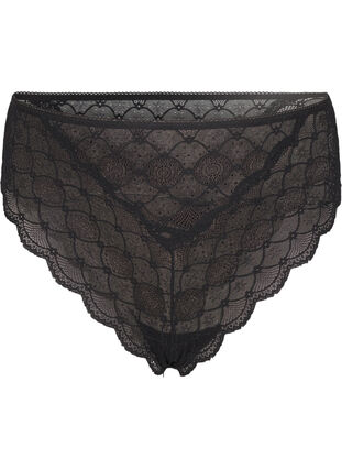 Zizzi Culotte brésilienne en dentelle, Black, Packshot image number 0