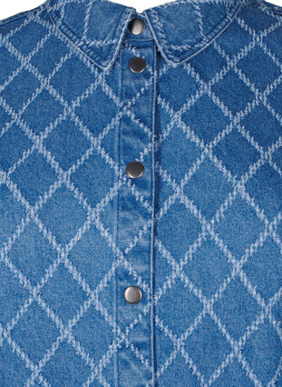 ZizziDenim shirt met vernietigingspatroon, Blue Denim, Packshot image number 2