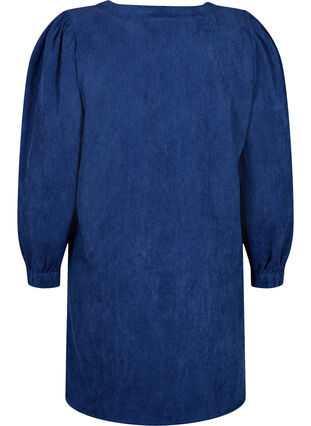 ZizziKorte fluwelen jurk met lange mouwen, Sodalite Blue, Packshot image number 1