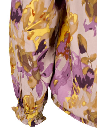 ZizziSmock blouse met bloemenprint, Purple Flower, Packshot image number 3