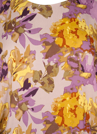 ZizziSmock blouse met bloemenprint, Purple Flower, Packshot image number 2