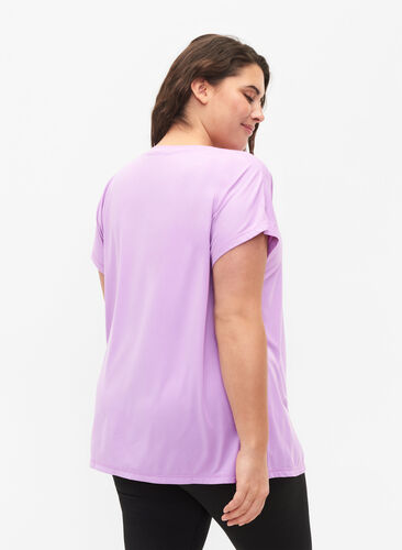 ZizziTrainings T-shirt met korte mouwen, African Violet, Model image number 1
