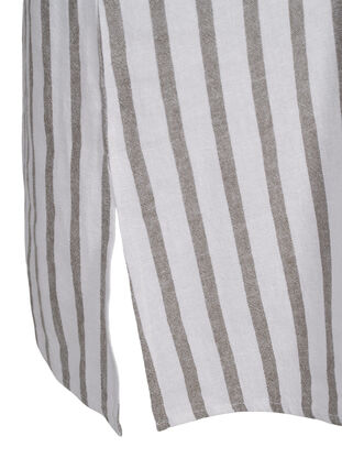 ZizziGestreepte tuniek van linnen-viscose mix, White Stripe, Packshot image number 3