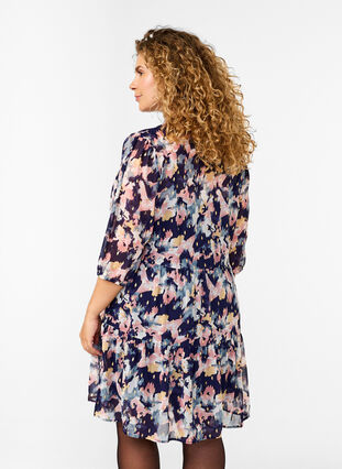 ZizziTuniek met bloemenprint en lurex, Night Sky AOP Flower, Model image number 1