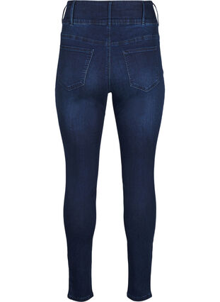 ZizziSuper slanke Bea jeans met extra hoge taille, Dark Blue, Packshot image number 1