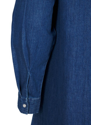 ZizziDenim jurk met knopen, Medium Blue Denim, Packshot image number 3