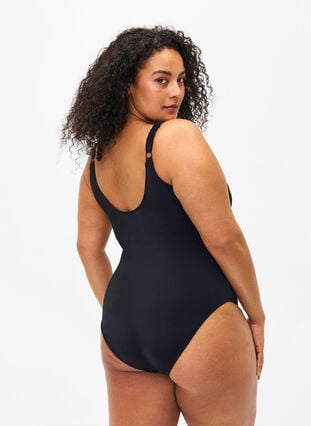 Zizzi Maillot de bain portefeuille, Black, Model image number 1