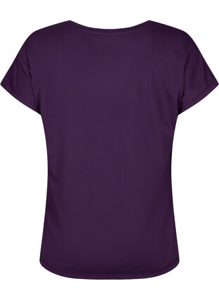 Zizzi T-shirt d'entraînement à manches courtes, Purple Pennant, Packshot image number 1