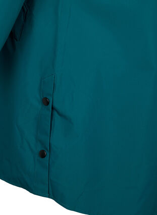 Zizzi Veste de pluie avec poches et capuche, Deep Teal, Packshot image number 4