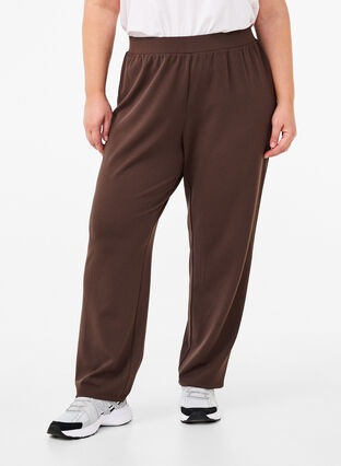 ZizziFLASH - Broek met rechte pasvorm, Chocolate Brown, Model image number 2